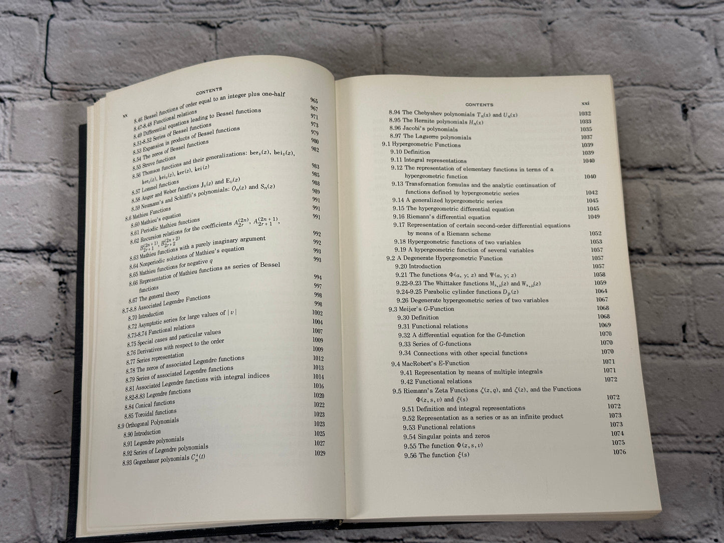 Table of Integrals, Series and Products by Gradshteyn & [1965 · Third Printing]