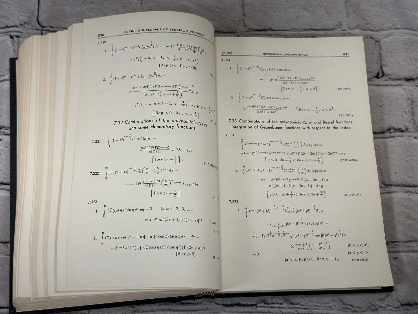 Table of Integrals, Series and Products by Gradshteyn & [1965 · Third Printing]