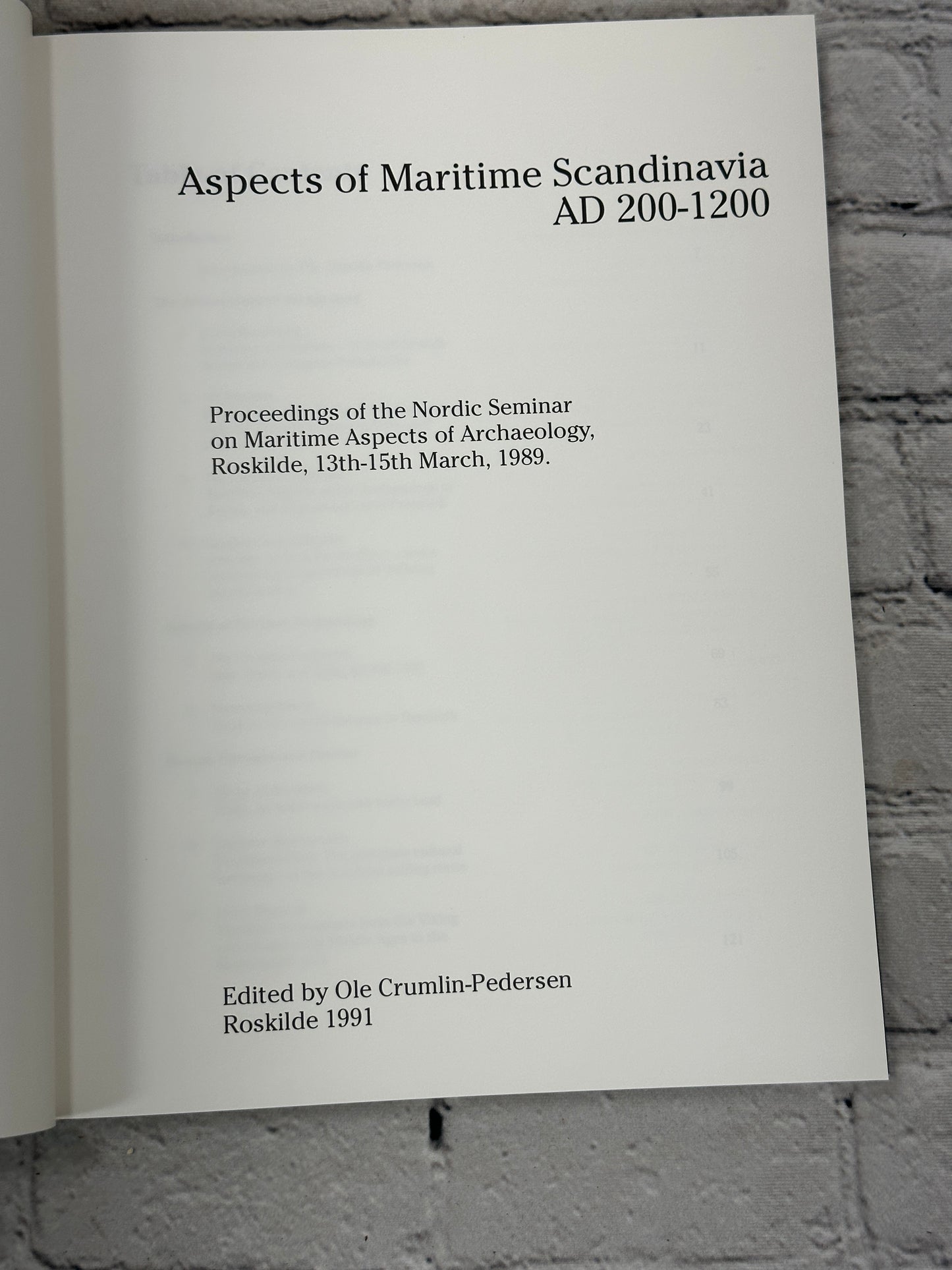 Aspects of Maritime Scandinavia AD 200-1200 [1991]