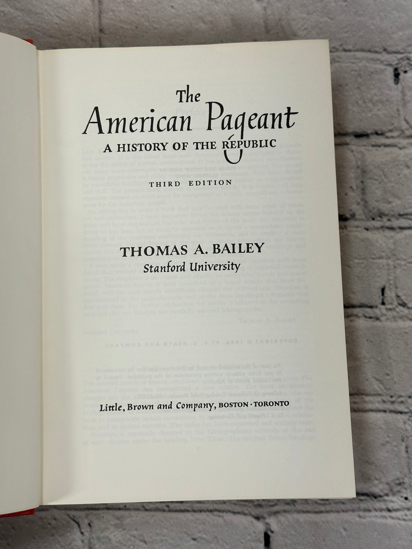 The American Pageant By Thomas A. Bailey [1966 · Third Edition]