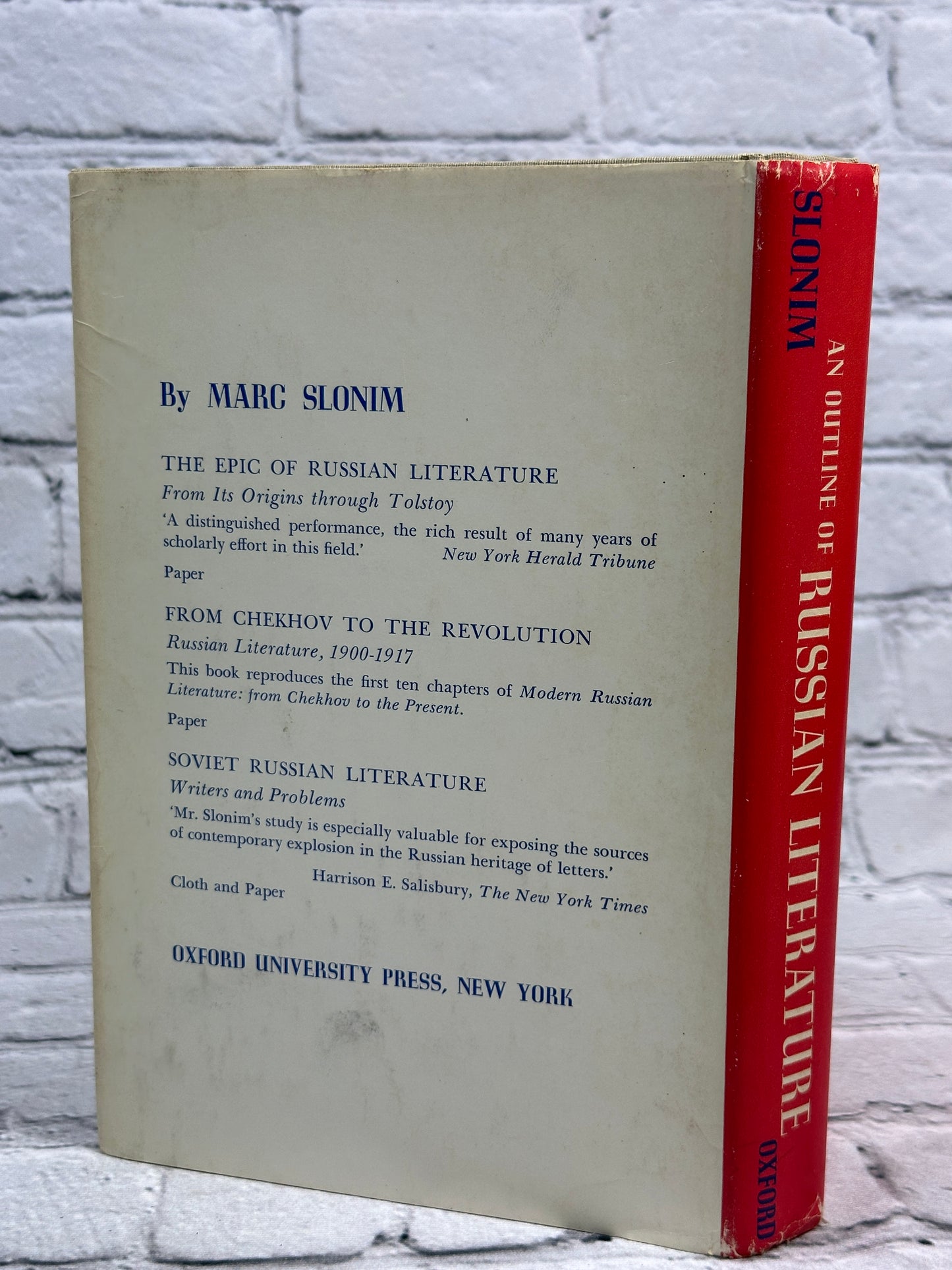 An Outline of Russian Literature by Marc Slonim [1969 · Third Printing]