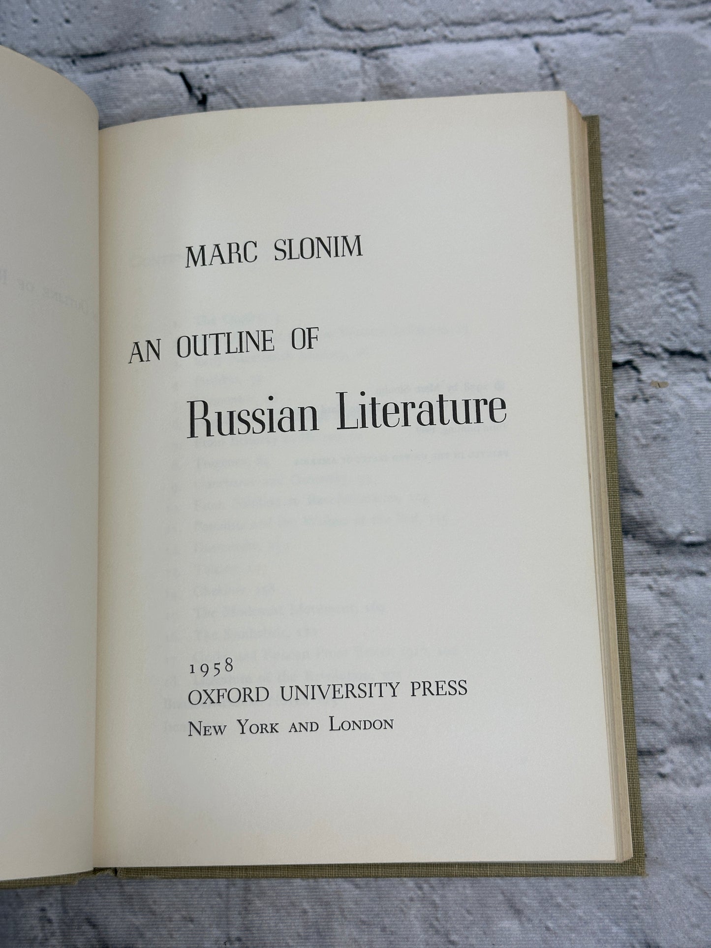 An Outline of Russian Literature by Marc Slonim [1969 · Third Printing]