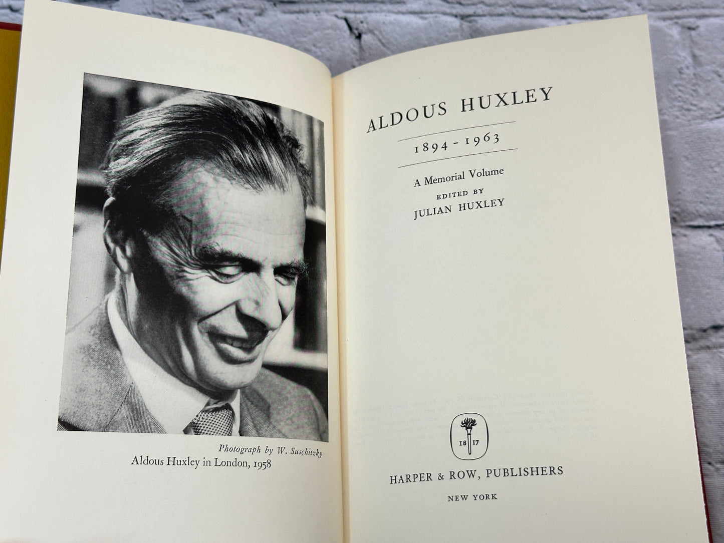 Aldous Huxley, 1894-1963: A Memorial Volume [1965]