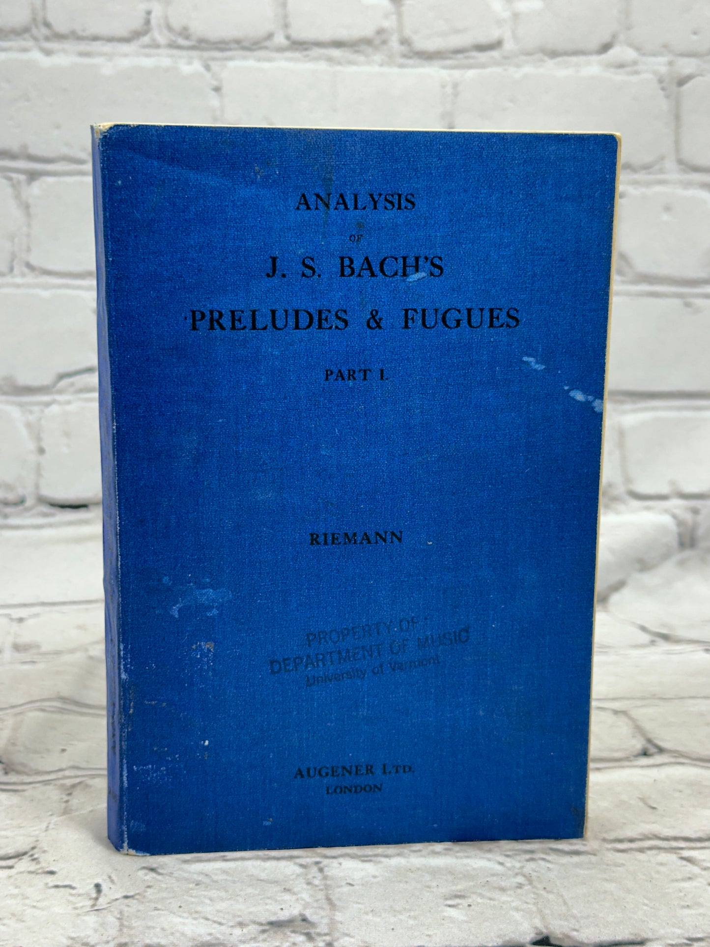 Analysis of J. S. Bach's Preludes Fugues Part I By Reimann [Augeners Ed No. 9205