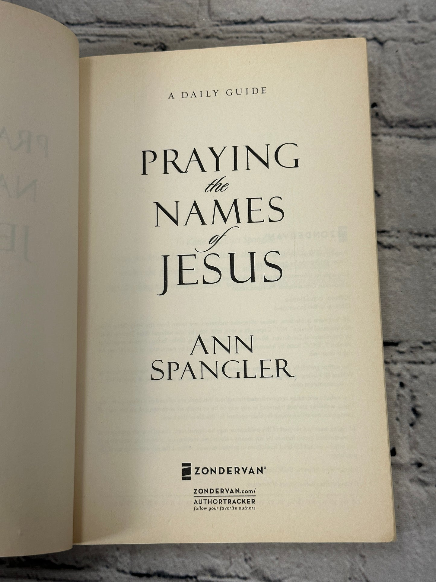 Praying the Names of Jesus: A Daily Guide by Ann Spangler [2006]