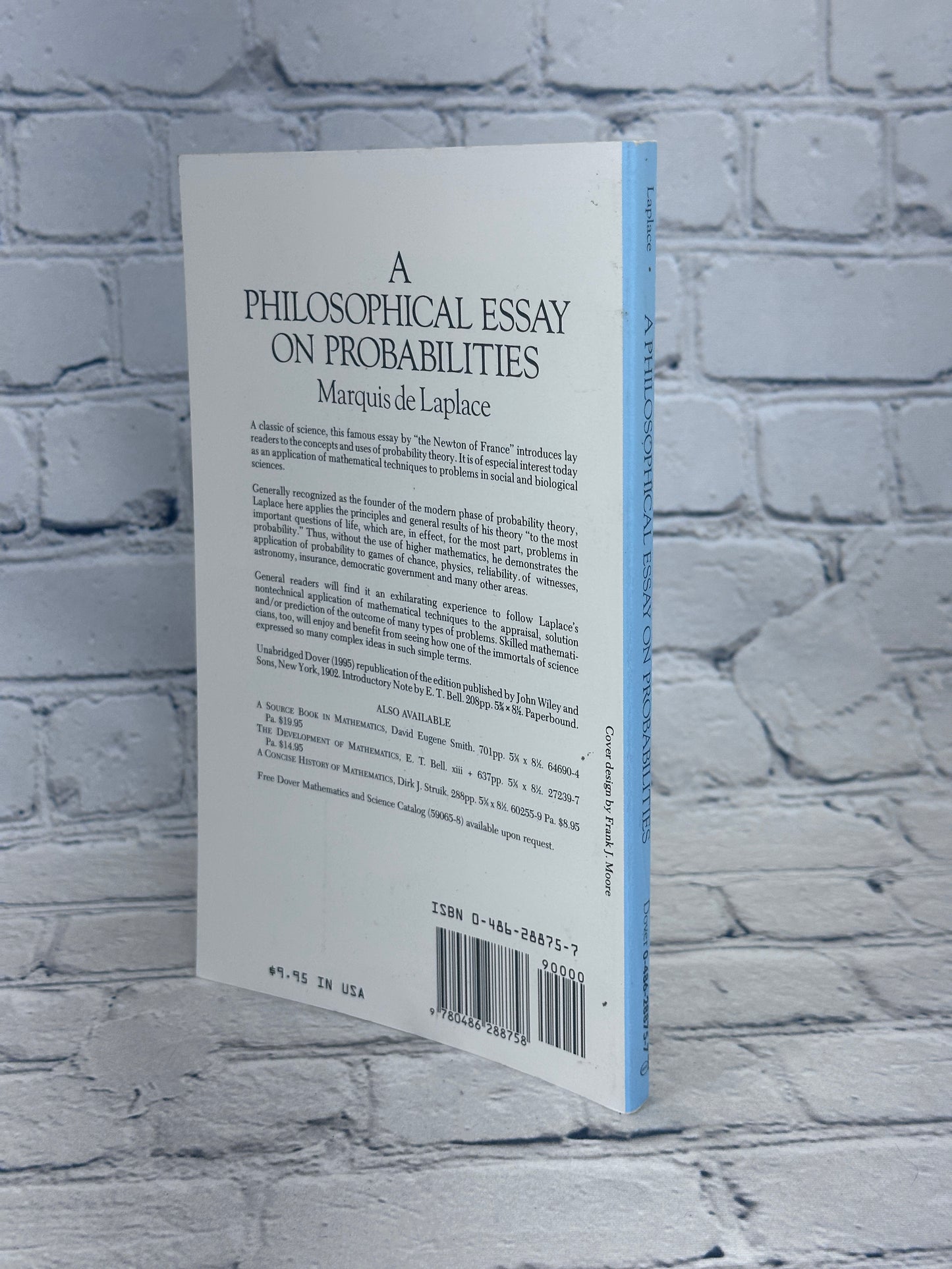 Philosophical Essay on Probabilities by Pierre de Laplace [1995]