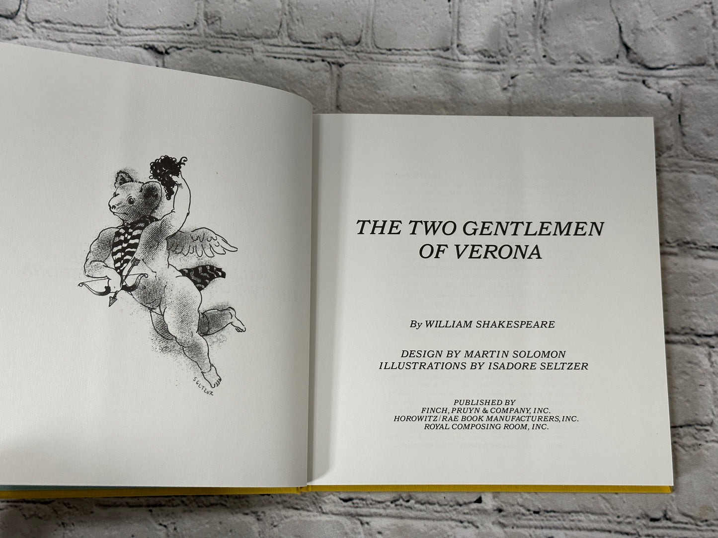 Two Gentlemen of Verona by Shakespeare, Illustrated by Isadore Seltzer [1989]