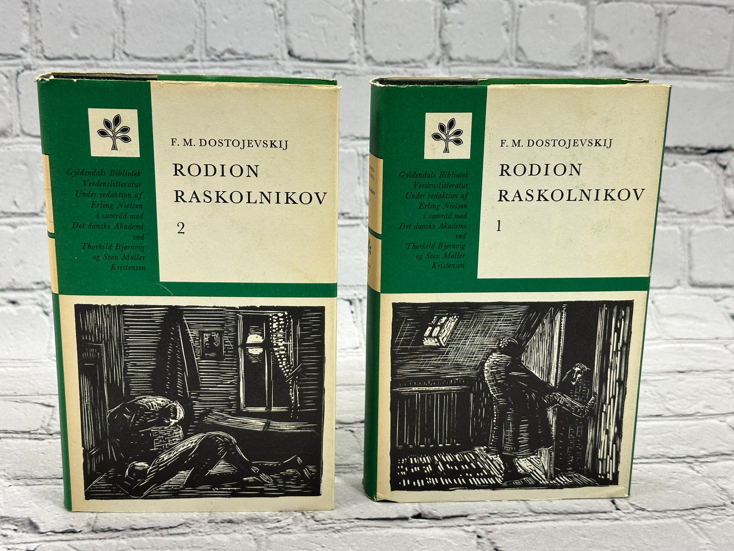 Rodion Raskolnikov 1&2 by Fjodor Dostojevskij [1966 · Gyldendals Bibliotek Danish]