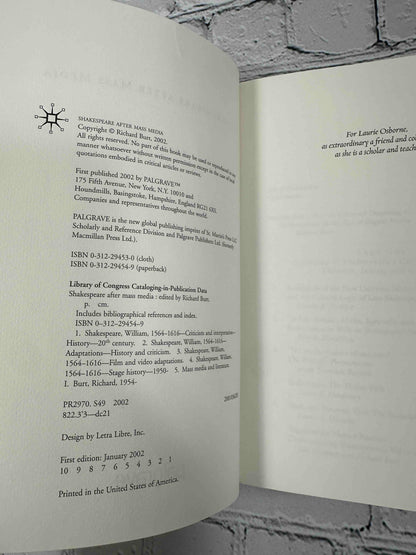 Shakespeare After Mass Media