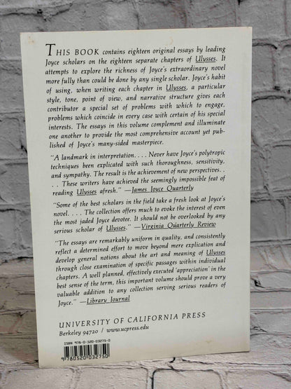 James Joyce's Ulysses: Critical Essays