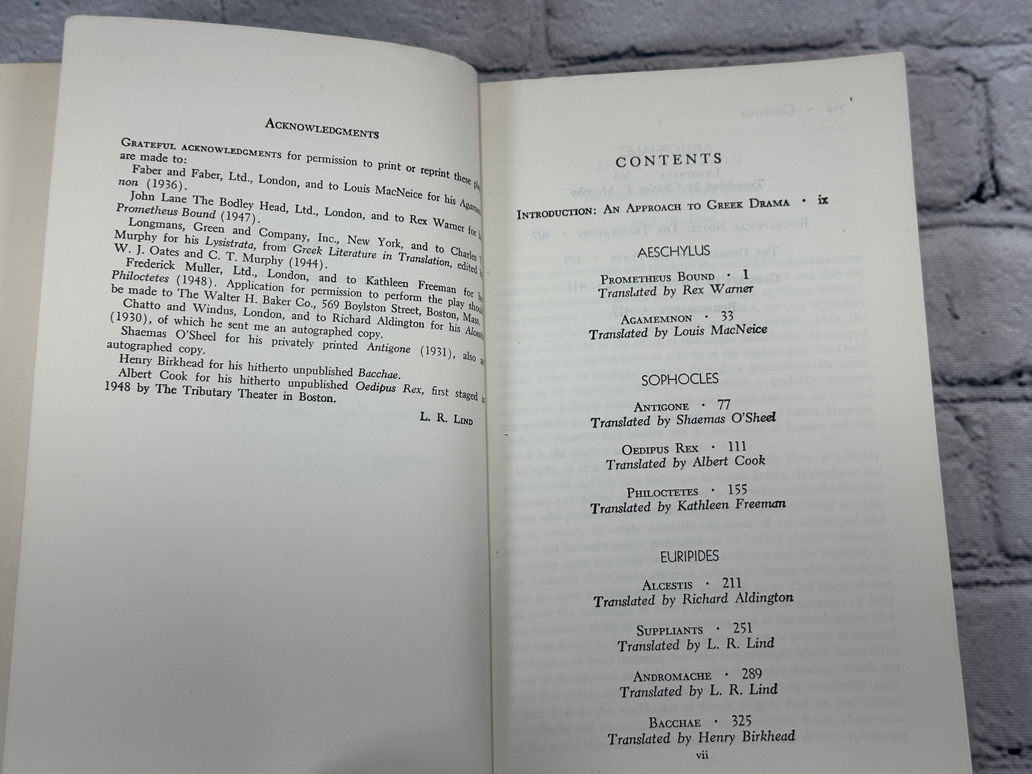 Ten Greek Play: In Contemporary Translations [Riversides Edition · C19 · 1957]