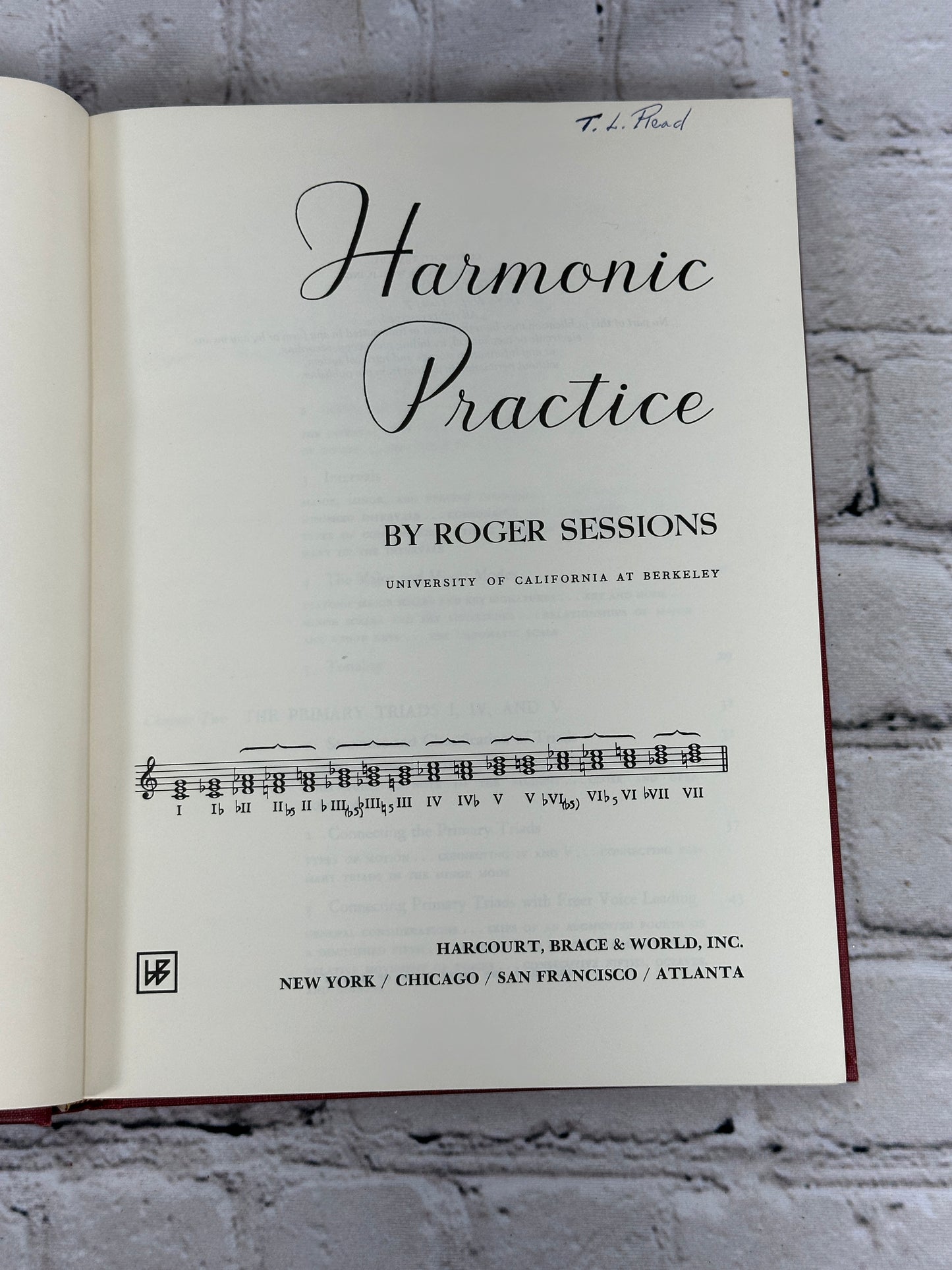 Harmonic Practice By Roger Sessions [1st Edition · 1951]