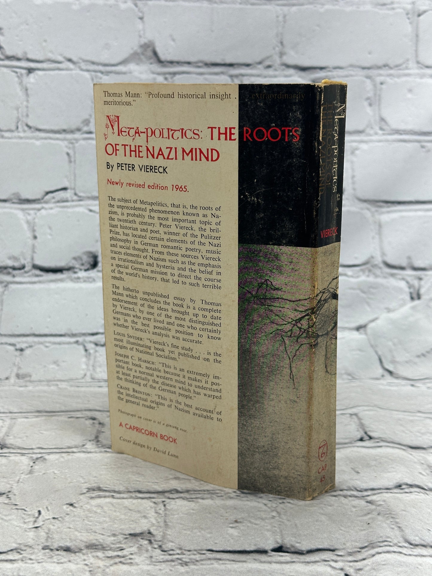 Meta-Politics: The Roots Of The Nazi Mind by Peter Viereck [1965]