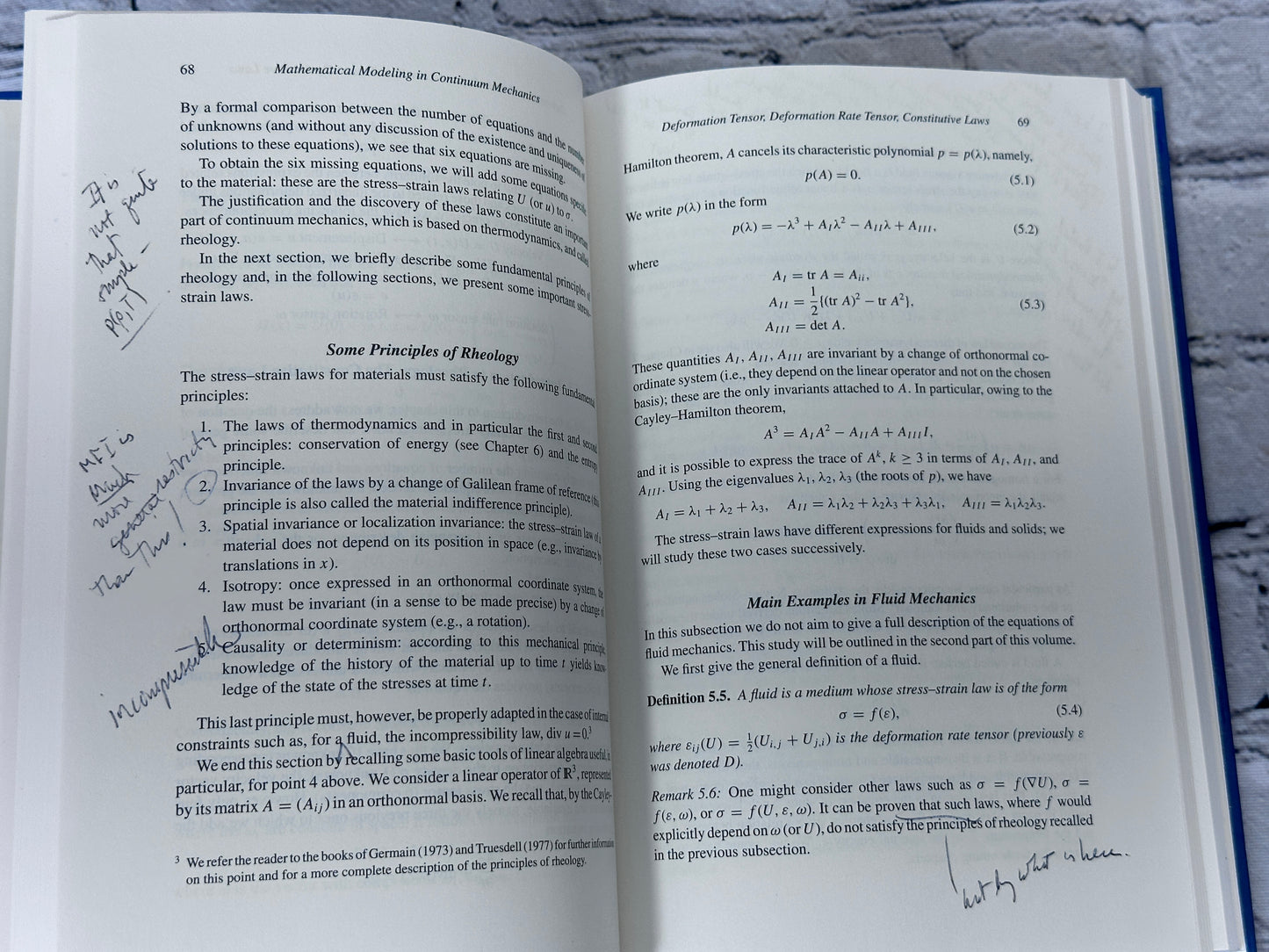 Mathematical Modeling in Continuum Mechanics by Temam & Miranville [2001]