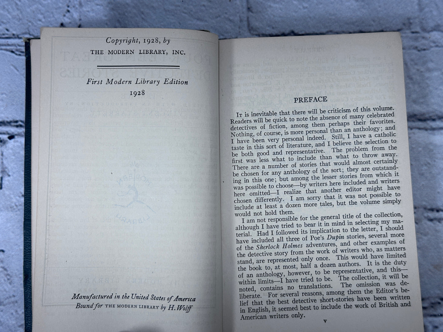 Fourteen Great Detective Stories [First Modern Library Edition · 1928]