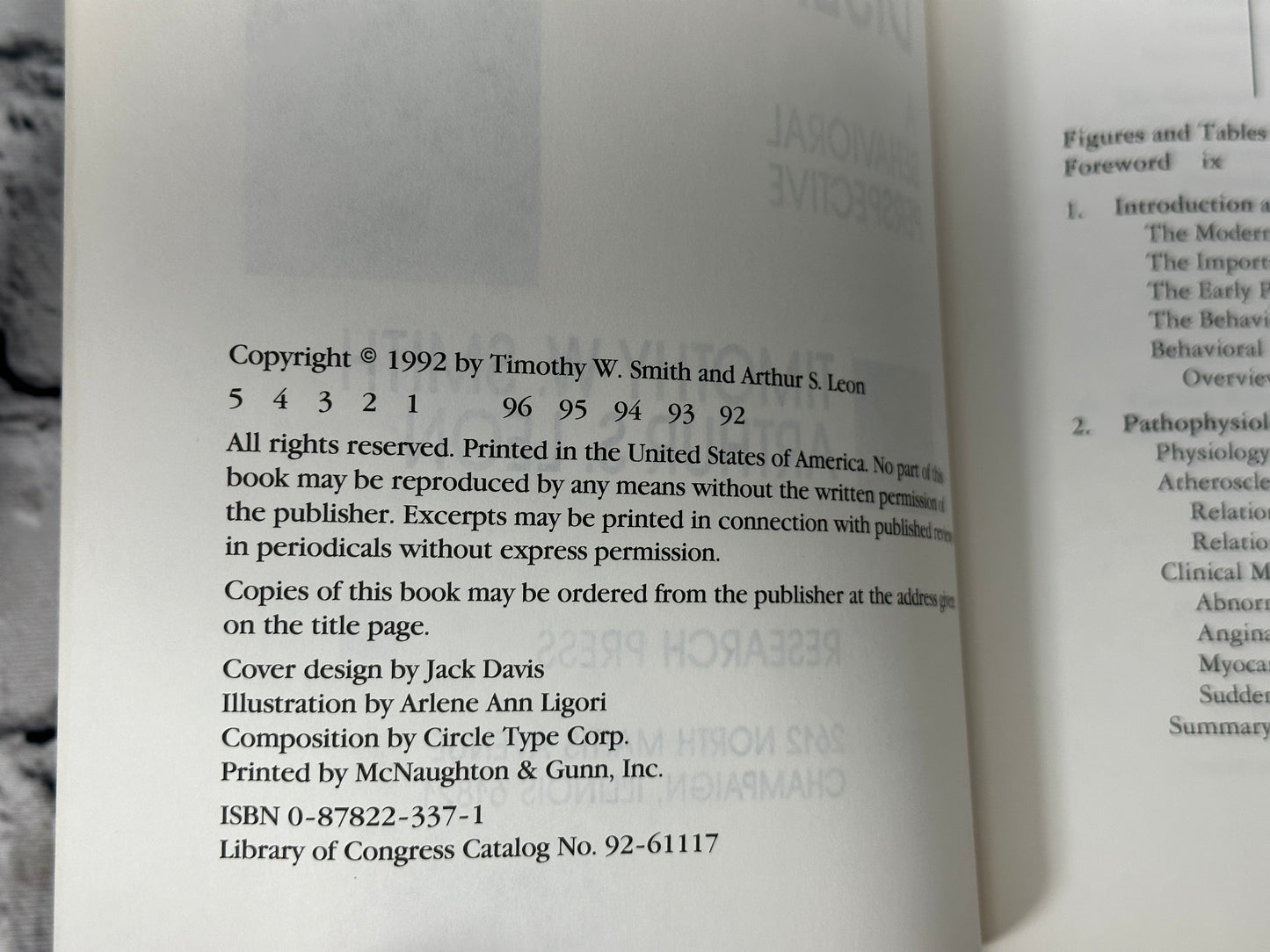 Coronary Heart Disease: A Behavioral Perspective by Timothy Smith [1992]