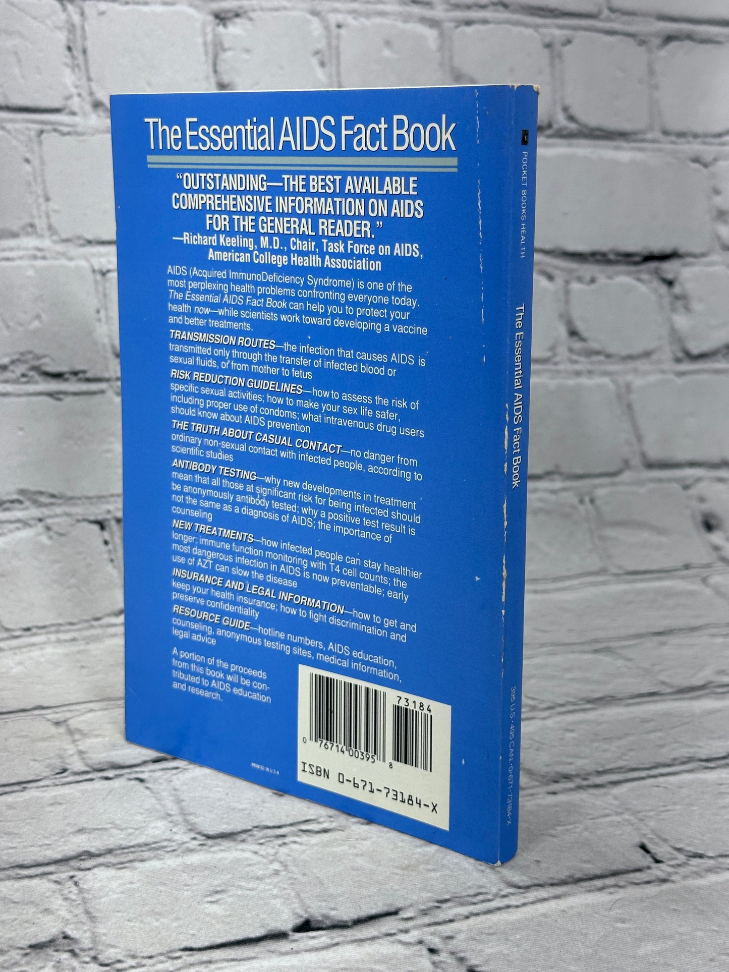 The Essential AIDS Fact Book by Paul Harding Douglas, Laura Pinsky [1991]