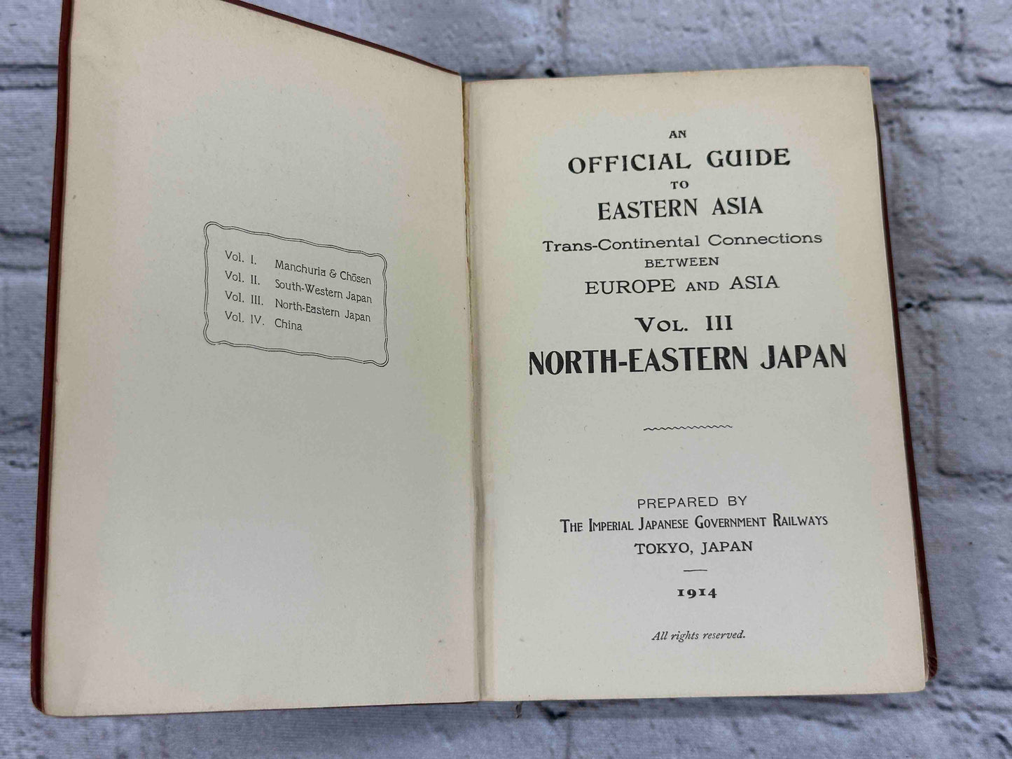 The Official Guide to Eastern Asia: North Eastern Japan [Volume 3]
