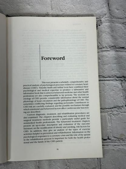 Coronary Heart Disease: A Behavioral Perspective by Timothy Smith [1992]