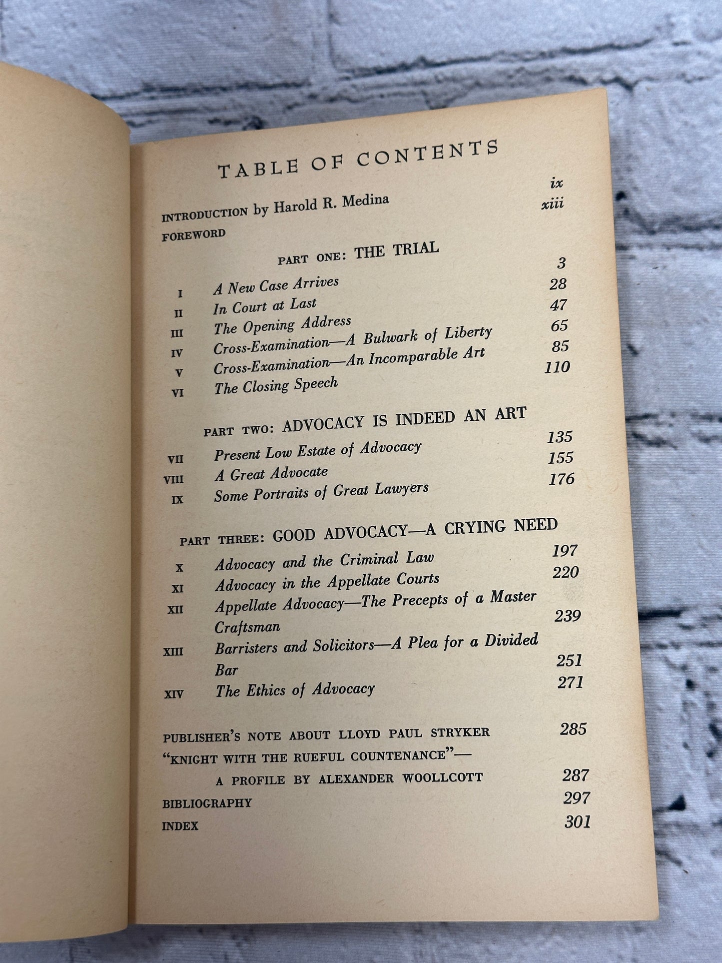 The Art of Advocacy By Lloyd Paul Stryker [1965]