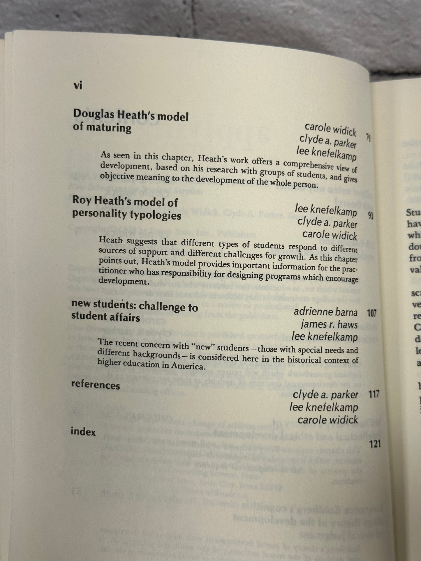 New Directions for Student Services No.4 Applying New Developmental Find..[1978]