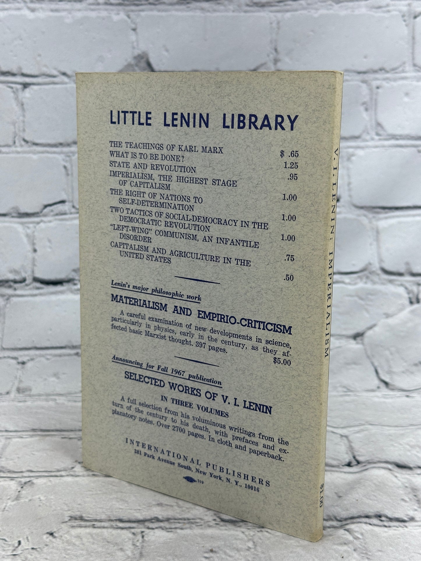 Little Lenin Library by V.I. Lenin [3 Volumes · 1967]