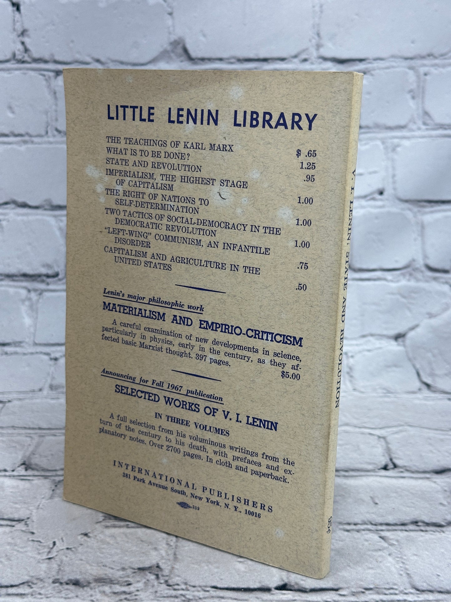 Little Lenin Library by V.I. Lenin [3 Volumes · 1967]