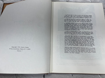Old Albany Volumes 1, 2 and 3 by Morris Gerber, 1970-1972 Morris Gerber hardcover - copyright page and preface, Volume 1