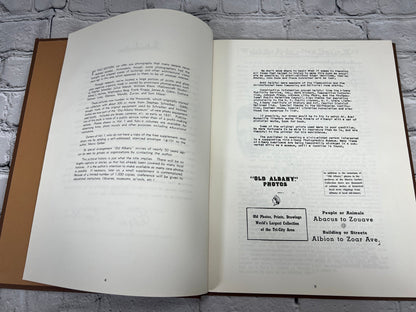 Old Albany Volumes 1, 2 and 3 by Morris Gerber, 1970-1972 Morris Gerber hardcover - interior spread with Old Albany Photos advertisement