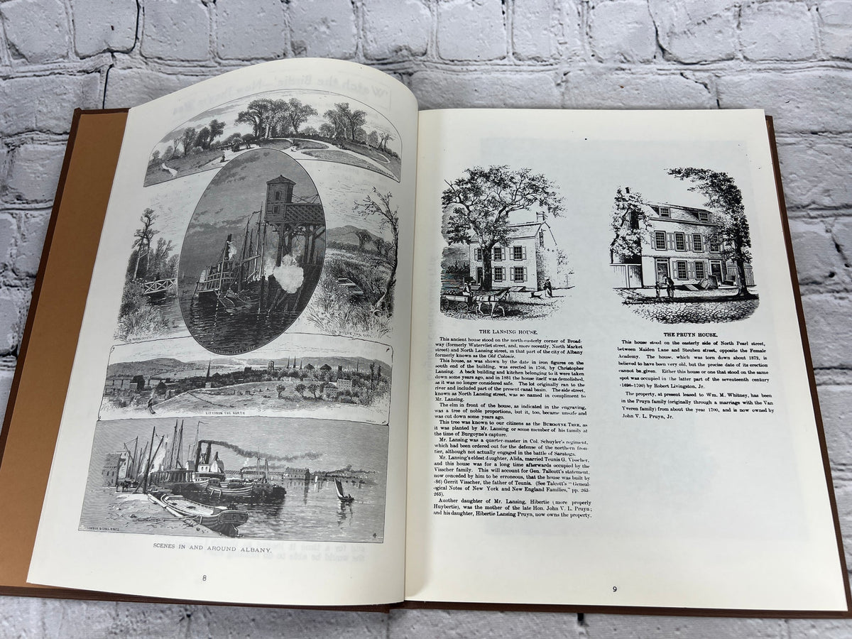 Old Albany Volumes 1, 2 and 3 by Morris Gerber, 1970-1972 Morris Gerber hardcover - interior spread of engravings of Albany scenes