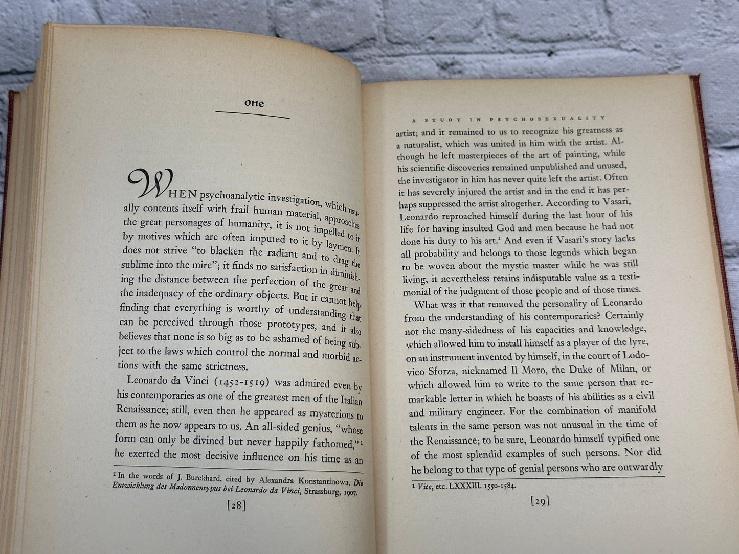 Leonardo Da Vinci A Study In Psychosexuality Sigmund Freud [ 1947 · 2nd Print]