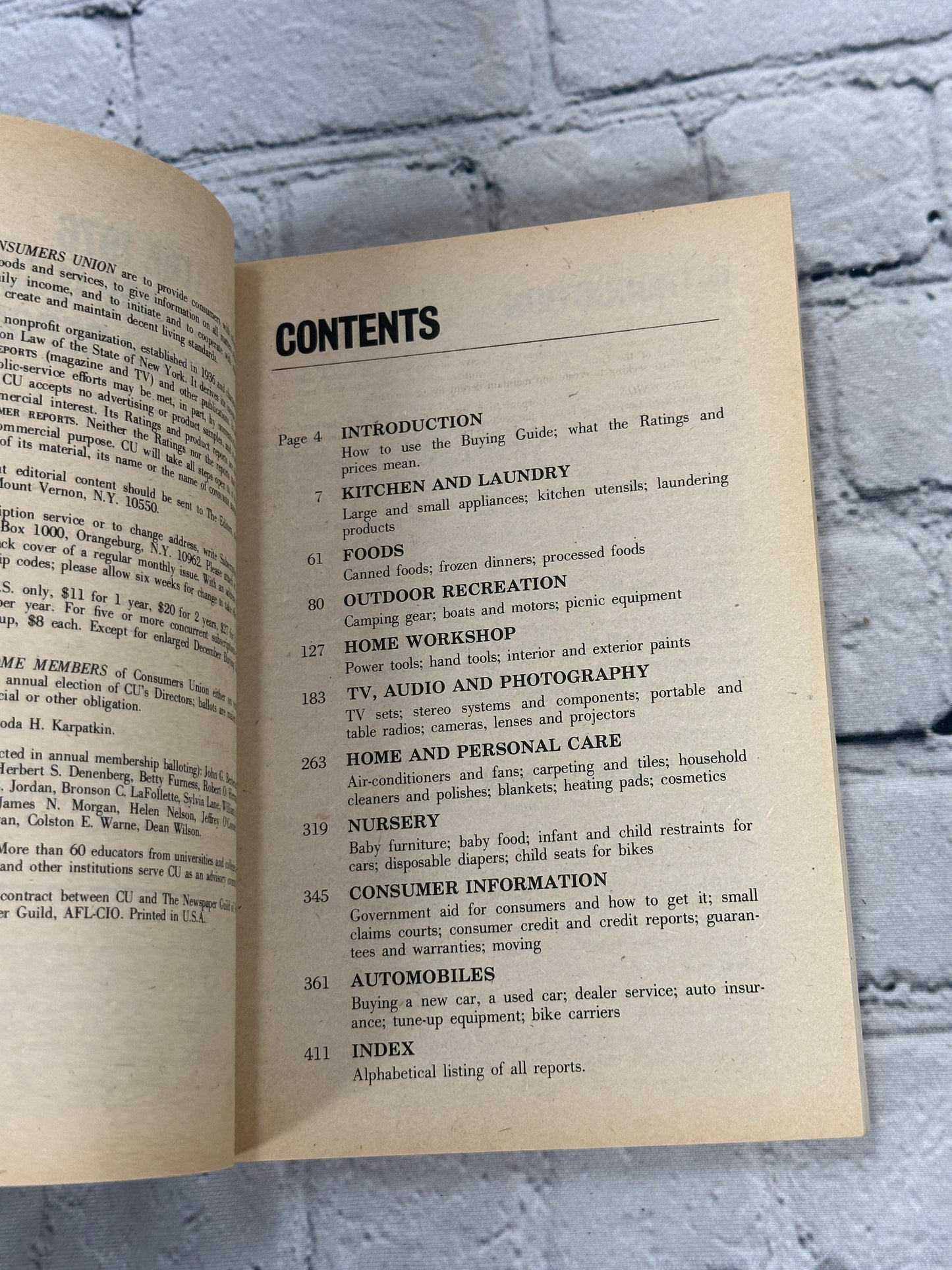 The 1976 Buying Guide Issue of Consumer Report