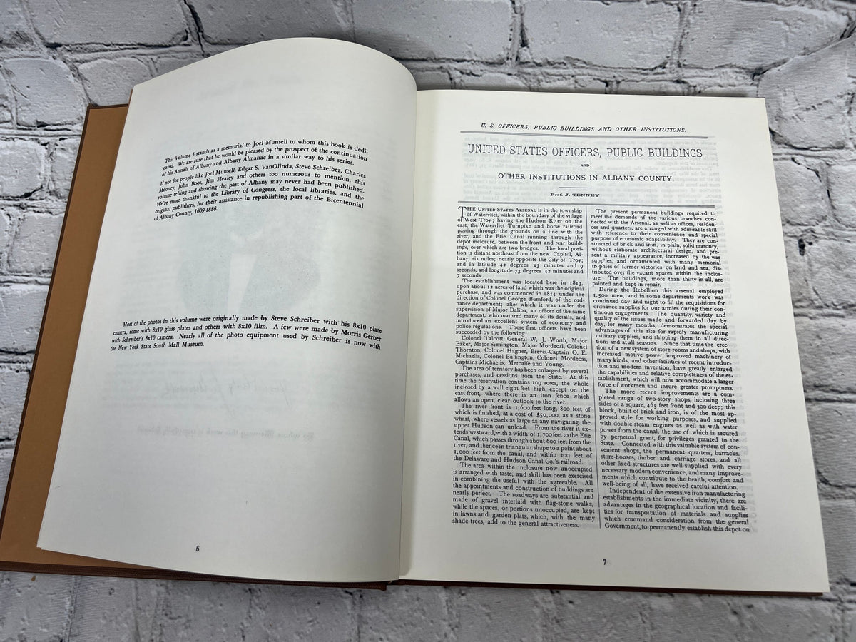 Old Albany Volumes 1, 2 and 3 by Morris Gerber, 1970-1972 Morris Gerber hardcover - interior spread, United States Officers, Public Buildings