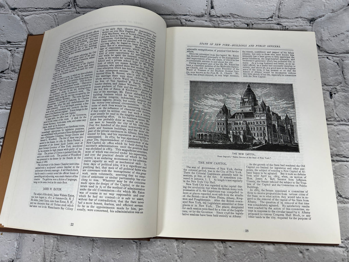 Old Albany Volumes 1, 2 and 3 by Morris Gerber, 1970-1972 Morris Gerber hardcover - interior spread with New Capitol engraving