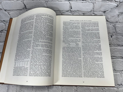 Old Albany Volumes 1, 2 and 3 by Morris Gerber, 1970-1972 Morris Gerber hardcover - interior spread of municipal history text
