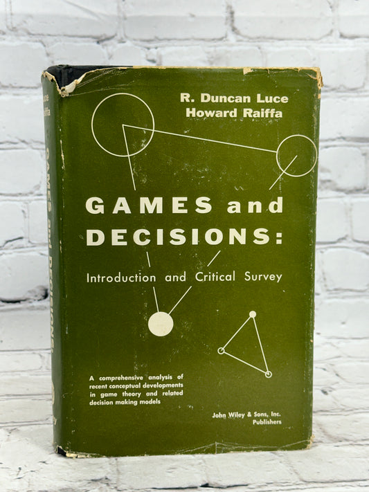 Games And Decisions Introduction..by Duncan & Raiffa [1958 · 2nd Printing]