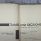 Games And Decisions Introduction..by Duncan & Raiffa [1958 · 2nd Printing]