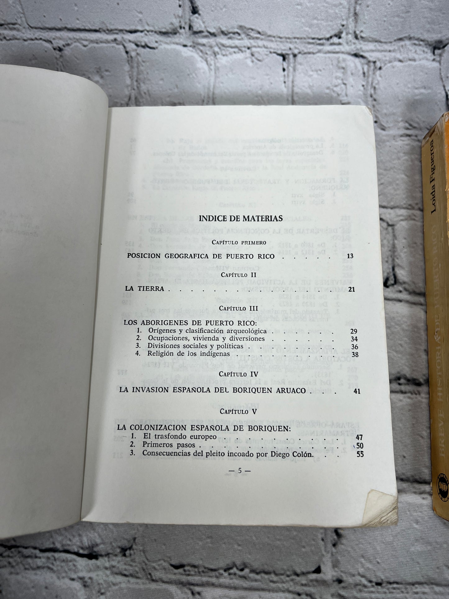 Breve Historia De Puerto Rico Vol. 1 y Segunda Parte Loida Figueroa [1977]