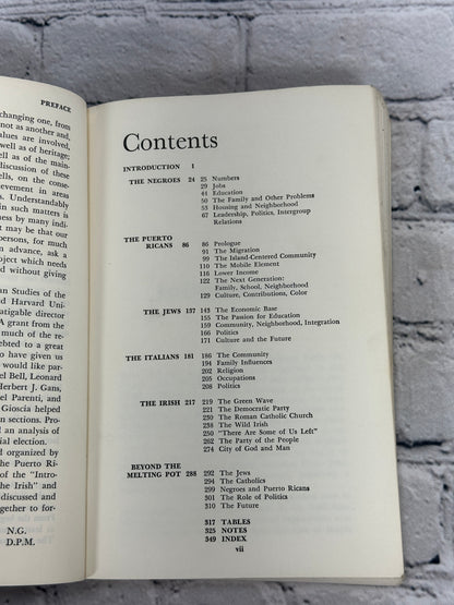 Beyond the Melting Pot: Negroes, Puerto Ricans, Jews, Italians, & Irish of NYC