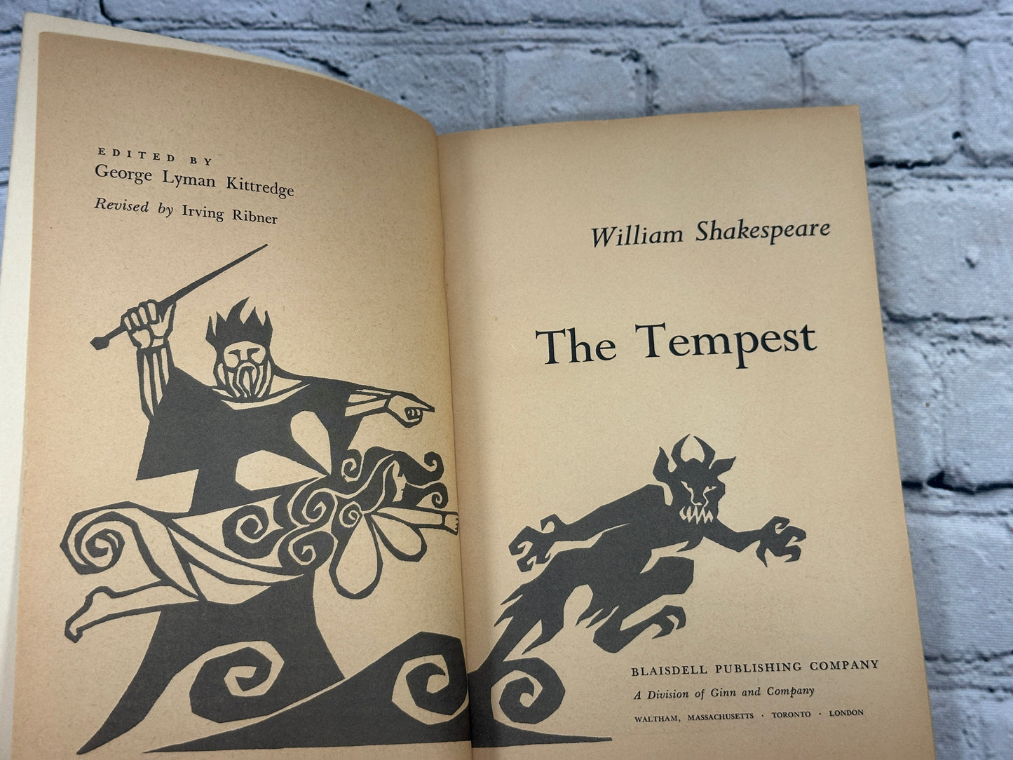 The Kittredge Shakespeares The Tempest Edited By George Kittredge [2nd Ed. · 1966]