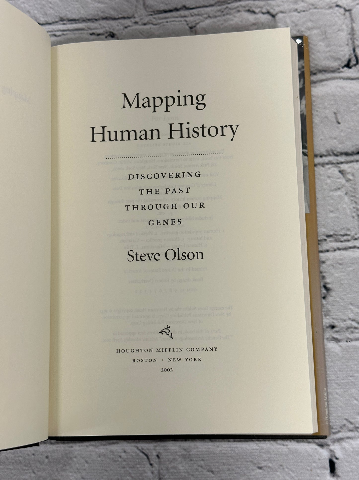 Mapping Human History by Steve Olson [2002 · 1st Printing]