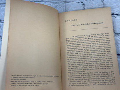 The Kittredge Shakespeares The Tempest Edited By George Kittredge [2nd Ed. · 1966]
