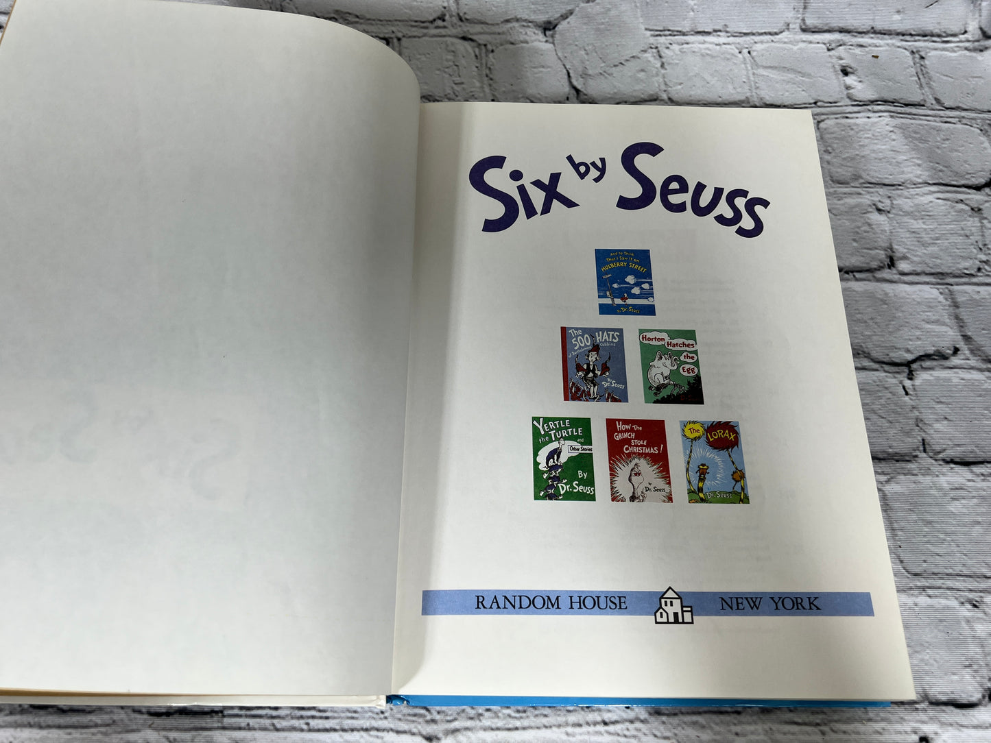 Dr Seuss's Six by Suess A Treasury of Dr. Seuss Classics [1991 · Random House]