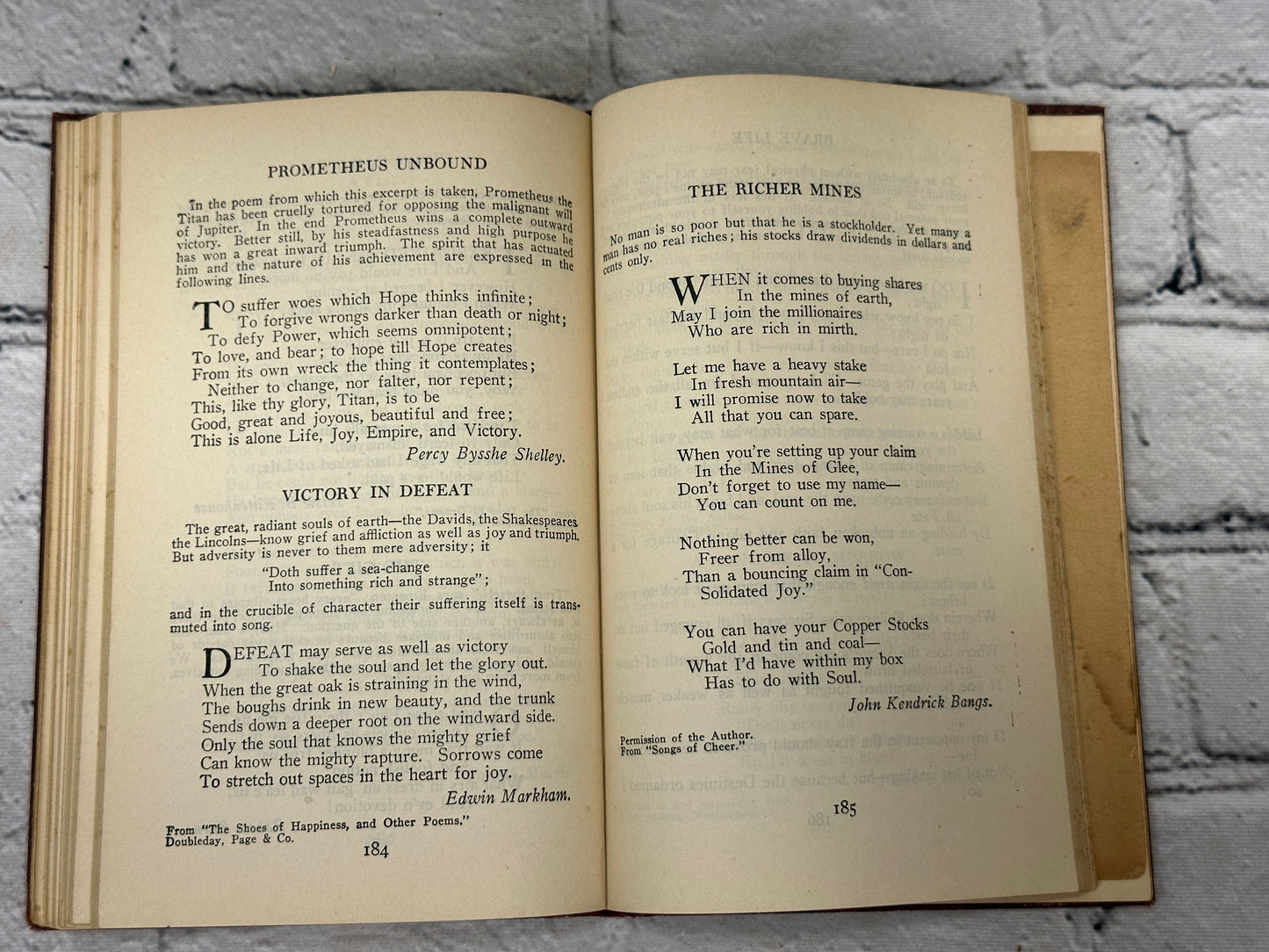 It Can Be Done Poems Of Inspiration by Joseph Morris and St. Clair Adams [1928]