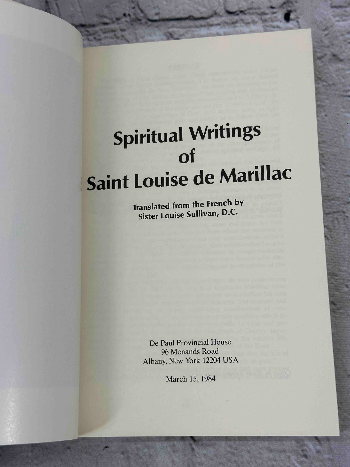 Spiritual Writings of Saint Louise de Marillac