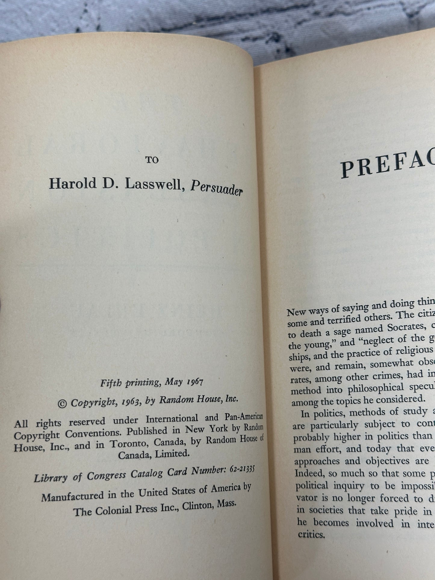 The Behavioral Persuasion in Politics by Heinz Eulau [1967]