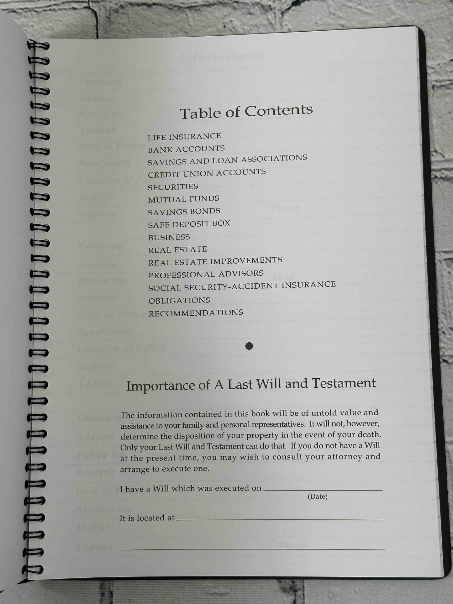 What My Family Should Know: Estate Record Ledger