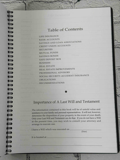 What My Family Should Know: Estate Record Ledger