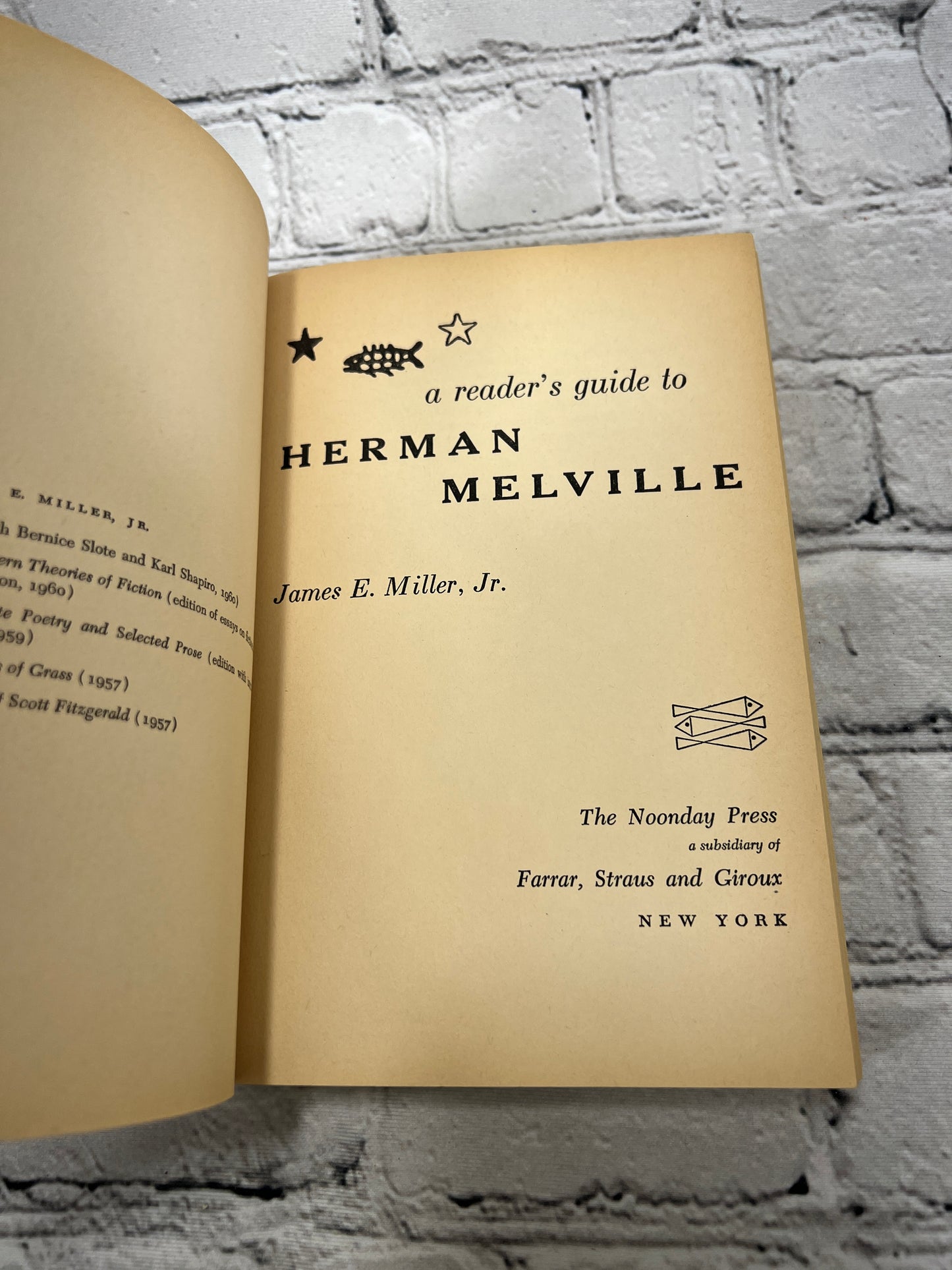 A Reader's Guide to Herman Melville By James Miller Jr. [2nd Print · 1965]