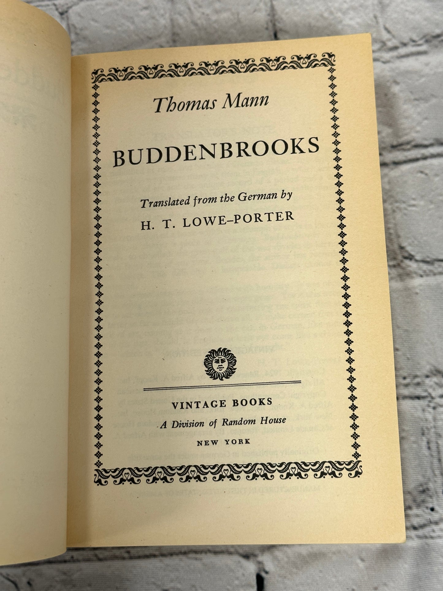 Buddenbrooks by Thomas Mann [1984 · Vintage Books Edition]